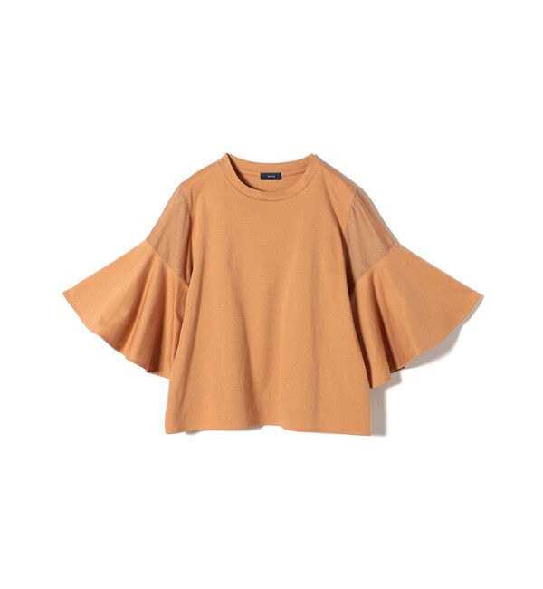 SHIPS for women「〈手洗い可能〉PLA スムース シアー コンビ スリーブ プルオーバー 」|Tシャツ・カットソー|