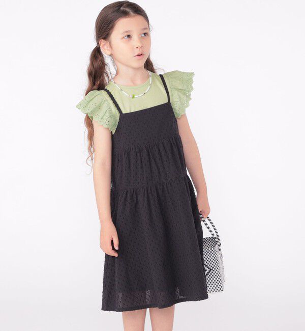 SHIPS KIDS「SHIPS KIDS:100～130cm / ジャカード キャミ ワンピース」|ワンピース|