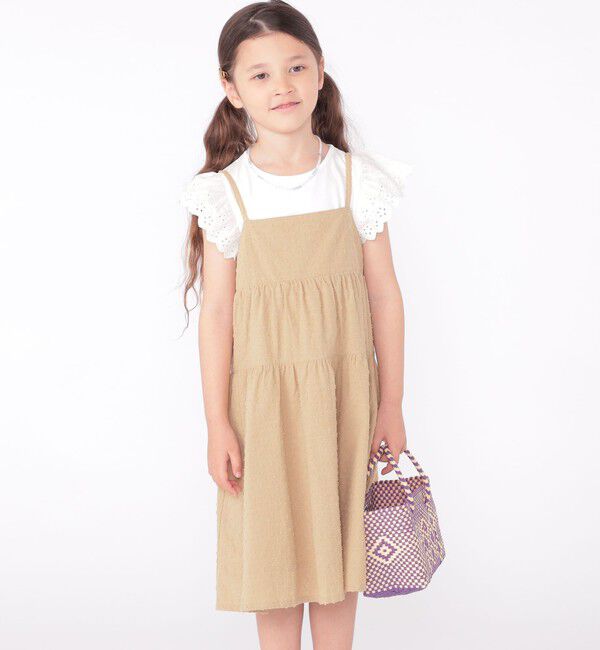 SHIPS KIDS「SHIPS KIDS:100～130cm / ジャカード キャミ ワンピース」|ワンピース|