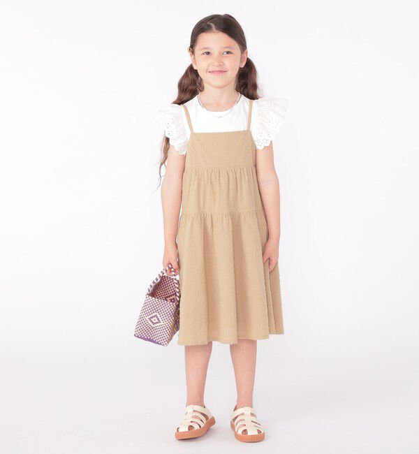 SHIPS KIDS「SHIPS KIDS:100～130cm / ジャカード キャミ ワンピース」|ワンピース|