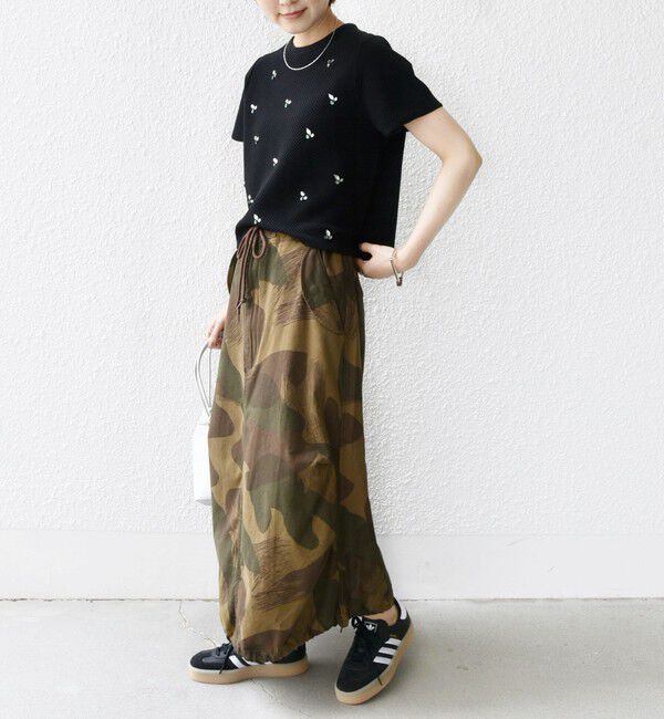 SHIPS for women「【WEB限定】〈手洗い可能〉ハイツイスト コットン ビジュー カノコ ニット」|プルオーバー|