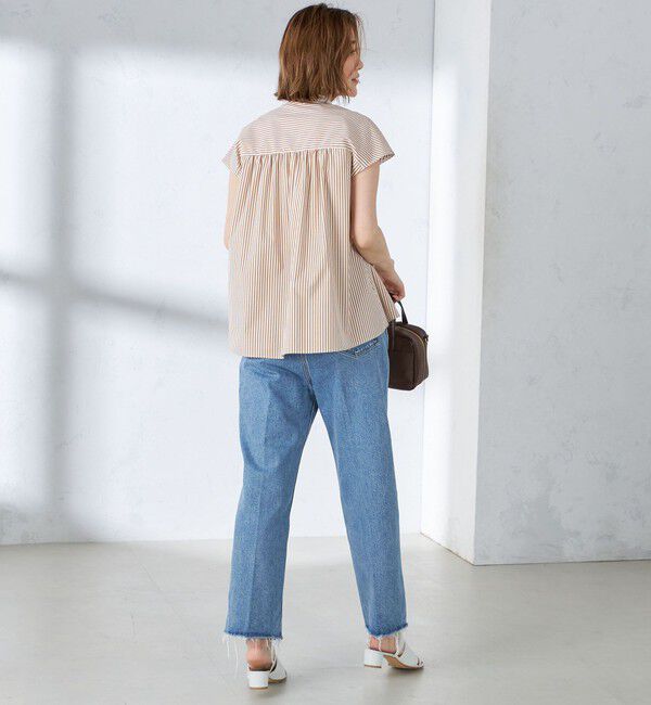 SHIPS for women「〈手洗い可能〉裾 フレア フレンチ スリーブ ブラウス」|シャツ・ブラウス|