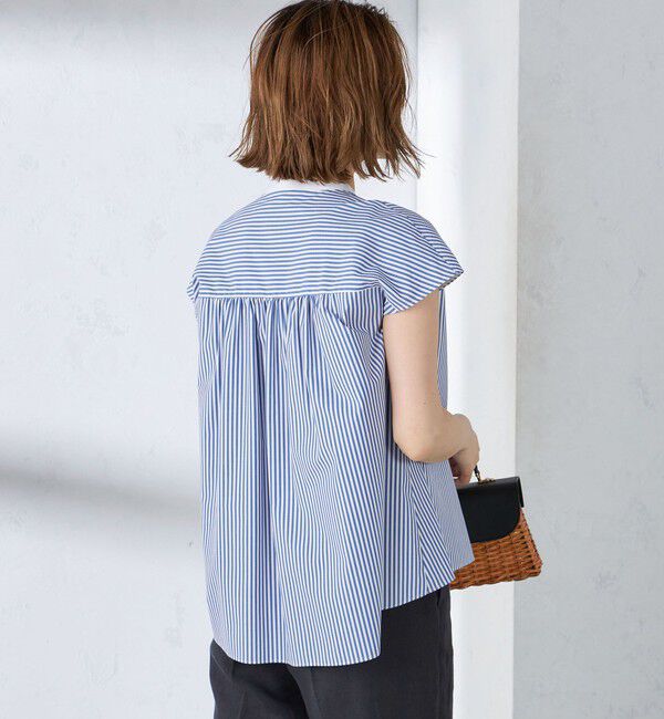 SHIPS for women「〈手洗い可能〉裾 フレア フレンチ スリーブ ブラウス」|シャツ・ブラウス|