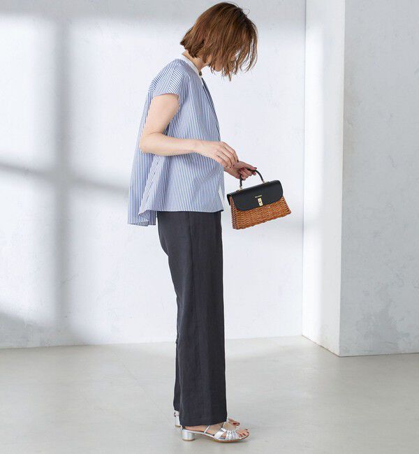 SHIPS for women「〈手洗い可能〉裾 フレア フレンチ スリーブ ブラウス」|シャツ・ブラウス|