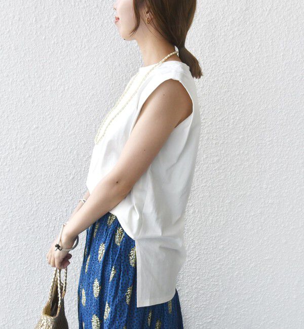 SHIPS for women「〈手洗い可能〉ワンコットン フレンチ スリーブ TEE」|Tシャツ・カットソー|