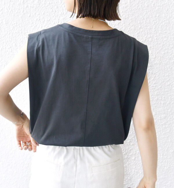 SHIPS for women「〈手洗い可能〉ワンコットン フレンチ スリーブ TEE」|Tシャツ・カットソー|