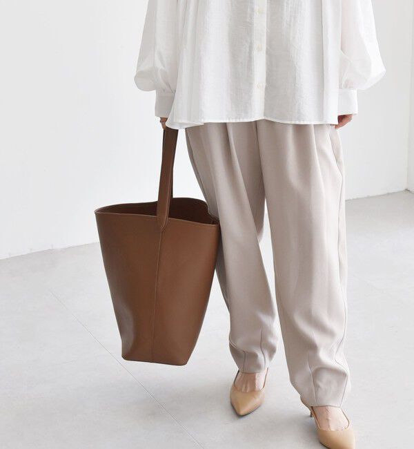 quaranciel「quaranciel: ワンハンドル バケツ トート バッグ（A4対応）」|トートバッグ|キャメル