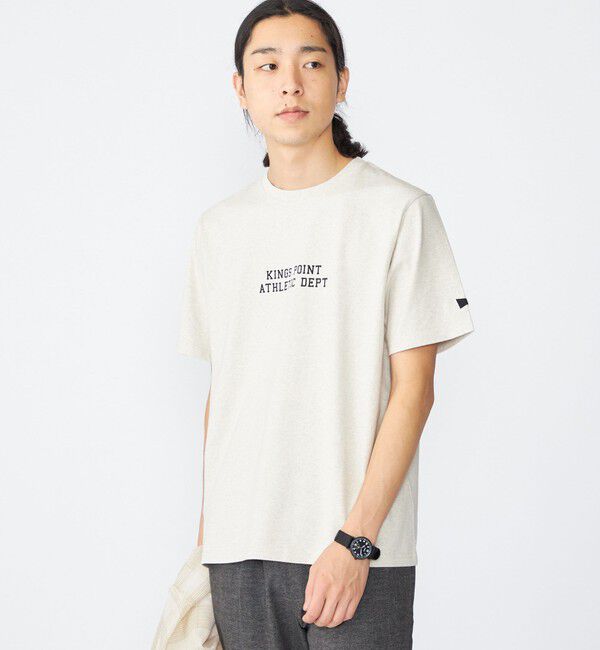 SHIPS「【SHIPS別注】KINGS POINT: ロゴ プリント 半袖 Tシャツ」|Tシャツ・カットソー|ナチュラル
