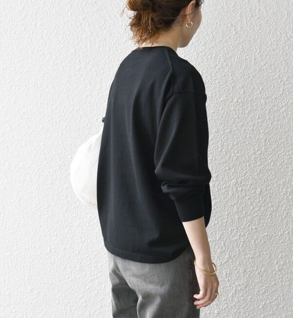 SHIPS any「SHIPS any:〈手洗い可能〉スウェットライク ニット プルオーバー」|ニット・セーター|