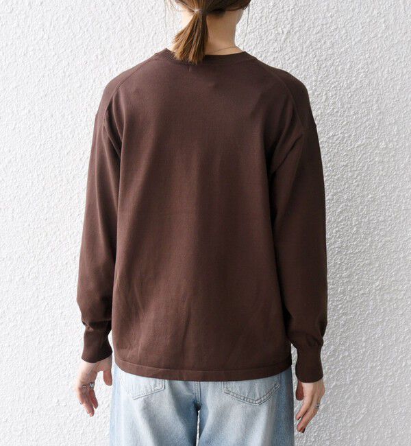 SHIPS any「SHIPS any:〈手洗い可能〉スウェットライク ニット プルオーバー」|ニット・セーター|