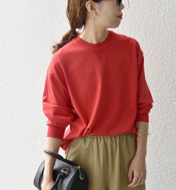 SHIPS any「SHIPS any:〈手洗い可能〉スウェットライク ニット プルオーバー」|ニット・セーター|