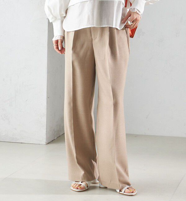 SHIPS for women「〈手洗い可能〉シャーク ツイード タック パンツ」|その他|