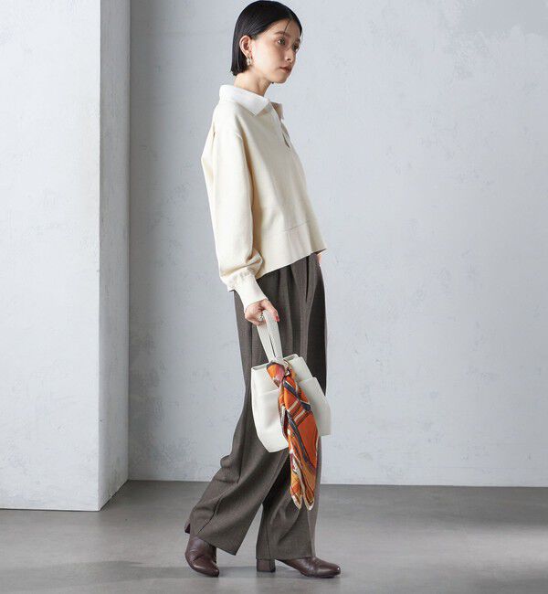 SHIPS for women「〈手洗い可能〉シャーク ツイード タック パンツ」|その他|