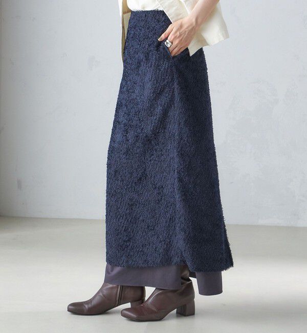 SHIPS for women「〈手洗い可能〉ジャカード ヘム フレア レイヤード スカート」|スカート|