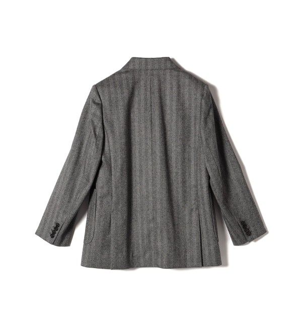SHIPS for women「SHIPS Primary Navy Label: フラノ ヘリンボーン ダブルボタン ジャケット（セットアップ対応）」|テーラードジャケット|