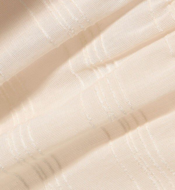 SHIPS any「SHIPS any: シアー ジャカード シャーリング バンドカラー シャツ」|シャツ・ブラウス|