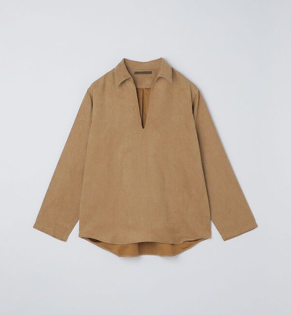 SHIPS「BENCH MARKING SHIRT: スキッパー ポリエステル フェイクスエード シャツ」|シャツ・ブラウス|
