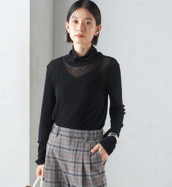 SHIPS for women「〈手洗い可能〉フロッキ― チュール タートルネック」|Tシャツ・カットソー|