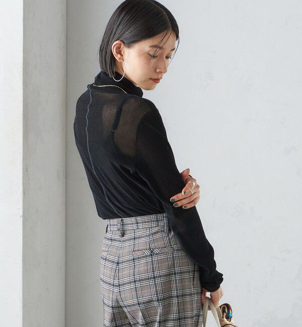 SHIPS for women「〈手洗い可能〉フロッキ― チュール タートルネック」|Tシャツ・カットソー|