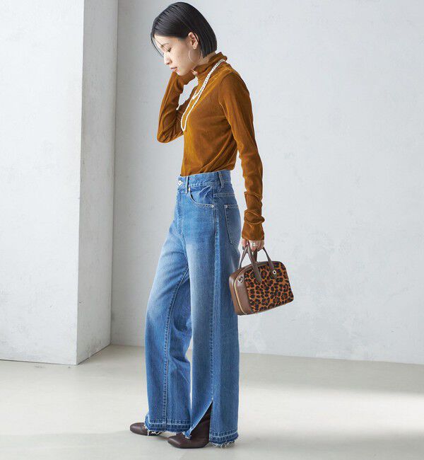 SHIPS for women「〈手洗い可能〉フロッキ― チュール タートルネック」|Tシャツ・カットソー|