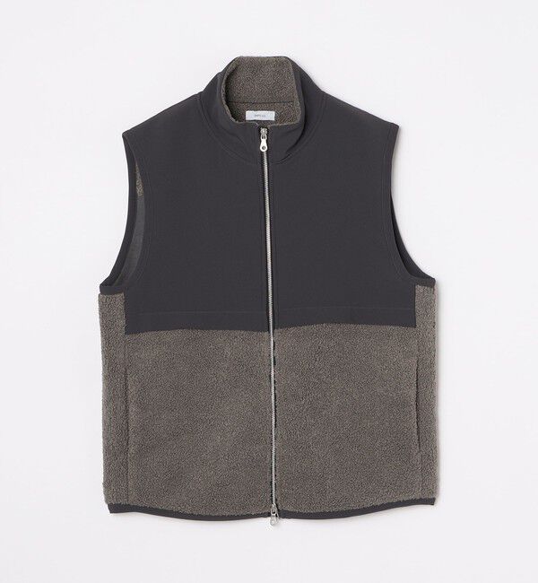SHIPS any「SHIPS any: 〈洗濯機可能〉 コンビ ボア フリース スタンド ジップ ベスト◇」|ベスト・ジレ|