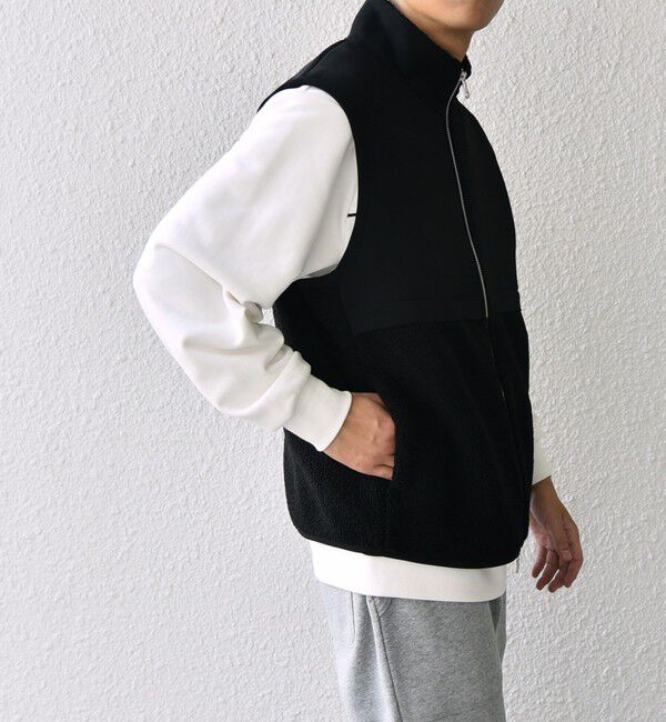 SHIPS any「SHIPS any: 〈洗濯機可能〉 コンビ ボア フリース スタンド ジップ ベスト◇」|ベスト・ジレ|