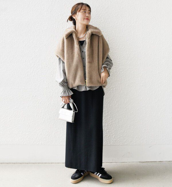 SHIPS for women「【WEB限定】グラデーション ファー ジップ ベスト」|その他|