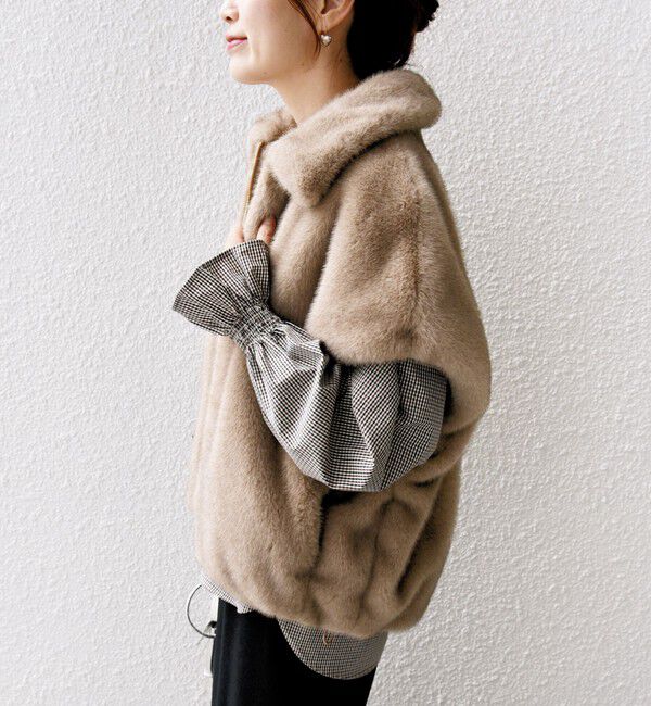 SHIPS for women「【WEB限定】グラデーション ファー ジップ ベスト」|その他|