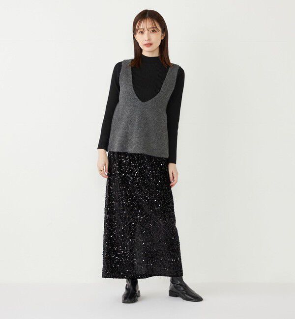 SHIPS Colors 「SHIPS Colors:〈手洗い可能〉スパンコール タイトスカート」|タイト|