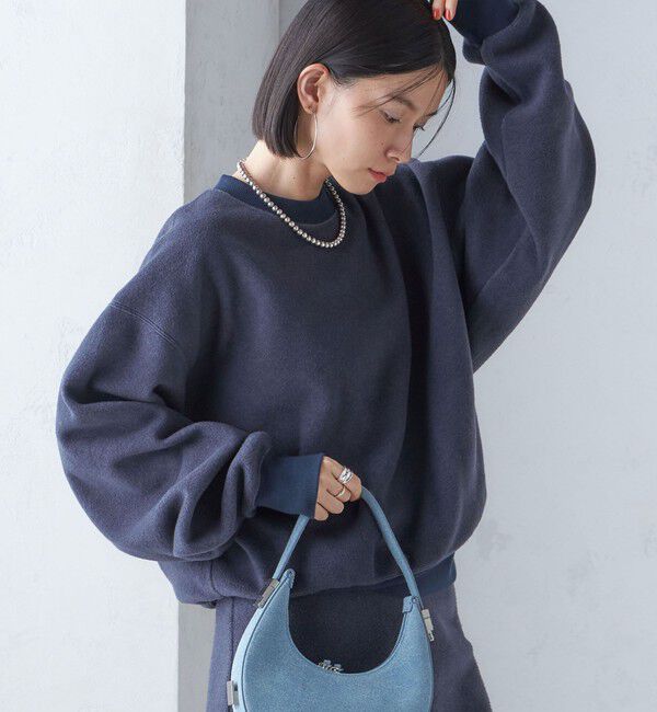 SHIPS for women「onit:〈洗濯機可能〉フリース ショート トップス」|Tシャツ・カットソー|ネイビー