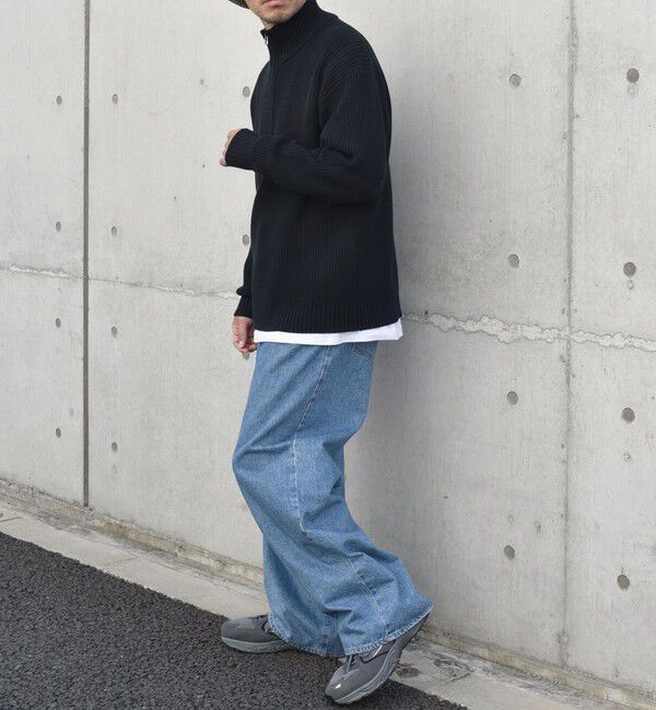 SHIPS any「SHIPS any:〈手洗い可能〉ハーフジップ 畦編み ドライバーズ ニット 25AW◇」|ニット・セーター|