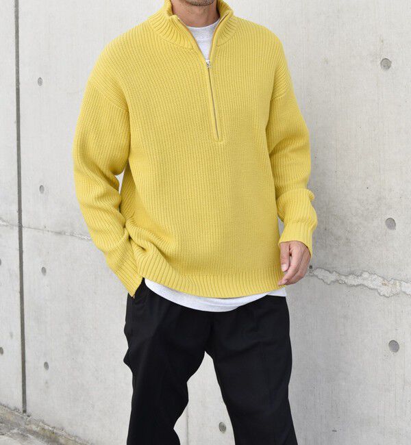 SHIPS any「SHIPS any:〈手洗い可能〉ハーフジップ 畦編み ドライバーズ ニット 25AW◇」|ニット・セーター|