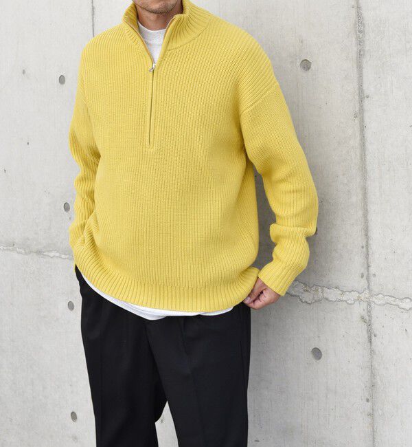 SHIPS any「SHIPS any:〈手洗い可能〉ハーフジップ 畦編み ドライバーズ ニット 25AW◇」|ニット・セーター|