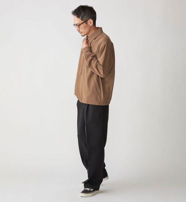 SHIPS「SHIPS:〈手洗い可能〉TR サージ シャツ ジップ ブルゾン」|ブルゾン・スタジャン|