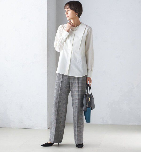 SHIPS for women「〈手洗い可能〉両面起毛 セミフレア チェック パンツ」|その他|