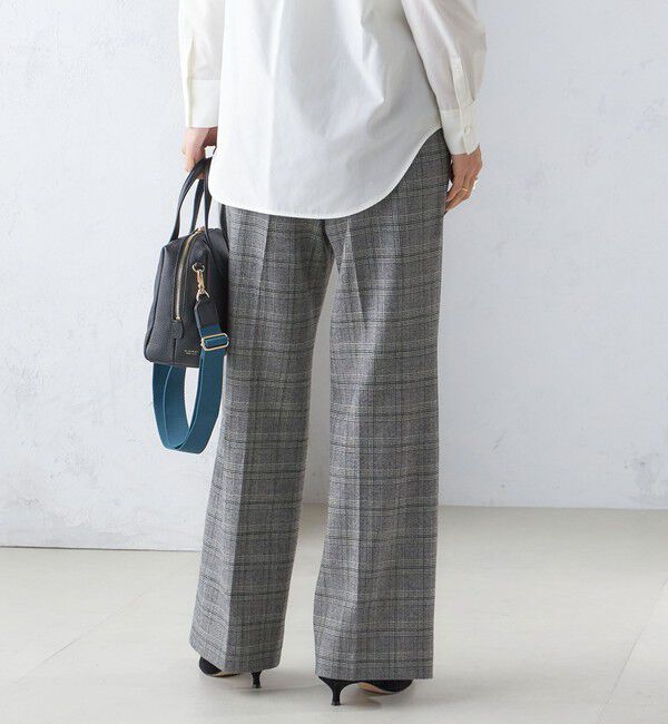 SHIPS for women「〈手洗い可能〉両面起毛 セミフレア チェック パンツ」|その他|