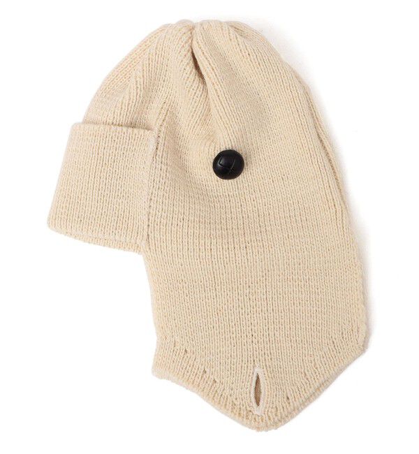 SHIPS any「HIGHLAND 2000:〈手洗い可能〉サイド ボタン フライト ニット帽」|ニット帽|オフホワイト
