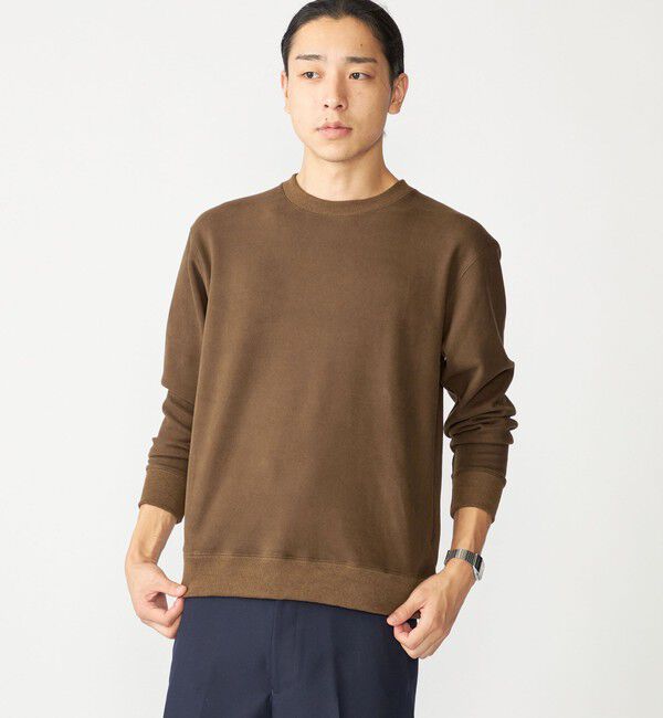 SHIPS「SHIPS:〈吸湿発熱〉モイスチャー クルーネック プルオーバー」|スウェット・ジャージ|ブラウン
