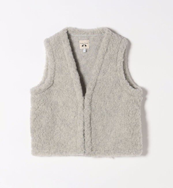 SHIPS any「Mouflon Mouflon: ショート ボア ベスト」|ベスト・ジレ|ライトグレー