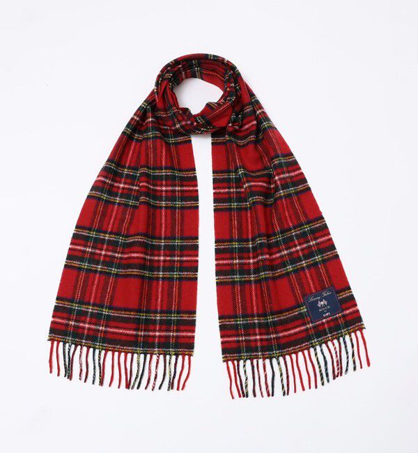 SHIPS「SHIPS: MOON タータン チェック マフラー 24FW」|ストール|レッド