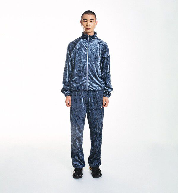 SHIPS「City Ambient Products: クラッシュベロアトラックジャケット(セットアップ対応)」|テーラードジャケット|