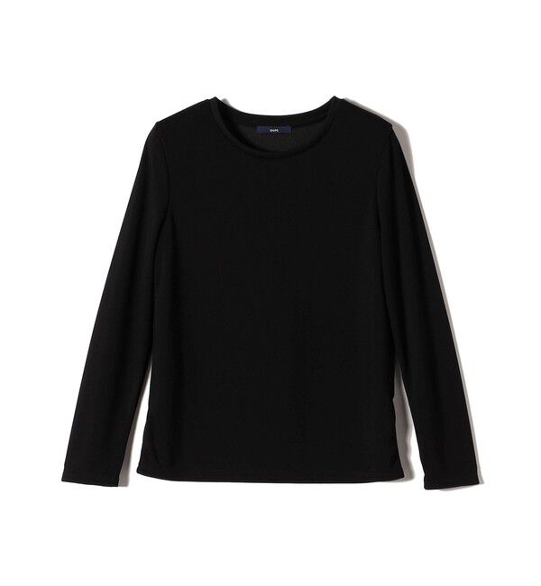 SHIPS for women「〈洗濯機可能〉ストレッチ リブ ロング スリーブ TEE」|Tシャツ・カットソー|ブラック
