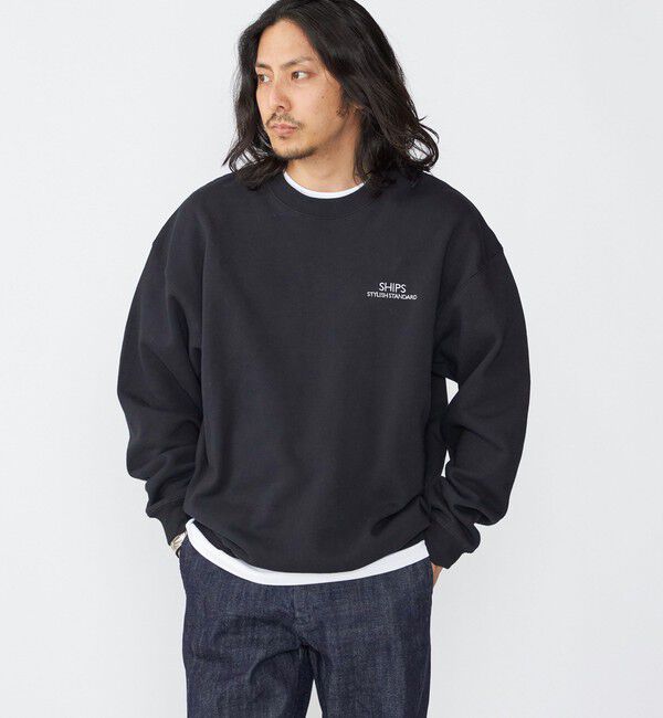 SHIPS「【WEB限定】SHIPS: SCREEN STARS(R) STYLISH STANDARD ロゴ 刺繍 スウェット」|スウェット・ジャージ|ブラック