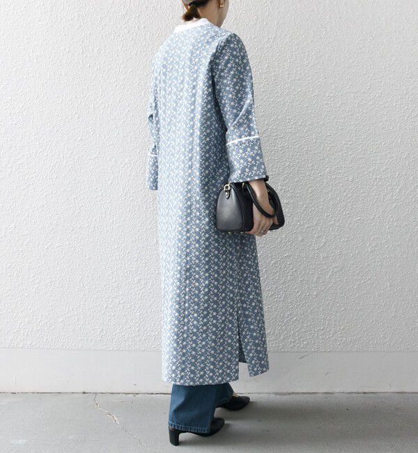 SHIPS any「SHIPS any:〈洗濯機可能〉エンブロイダリー シャンブレー レースアップ ワンピース」|ワンピース|