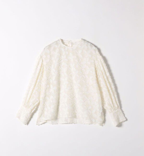 SHIPS any「SHIPS any:〈手洗い可能〉シアー フラワー ジャカード ボウタイ ブラウス」|シャツ・ブラウス|