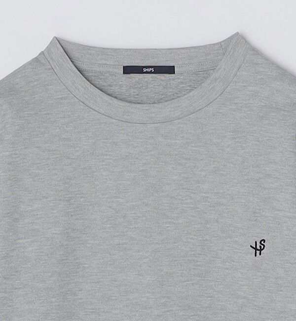 SHIPS「【WEB限定】SHIPS:〈抗菌防臭〉ワンポイントロゴ ハイゲージバーズアイ ダブルフェイス 長袖Tシャツ」|Tシャツ・カットソー|