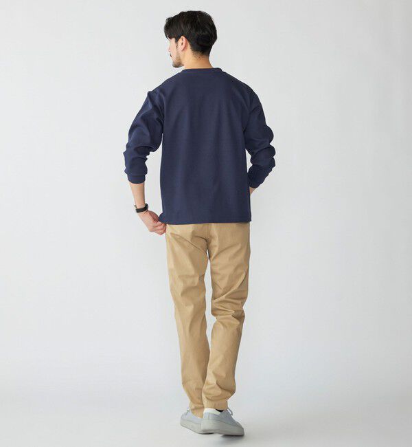 SHIPS「【WEB限定】SHIPS:〈抗菌防臭〉ワンポイントロゴ ハイゲージバーズアイ ダブルフェイス 長袖Tシャツ」|Tシャツ・カットソー|