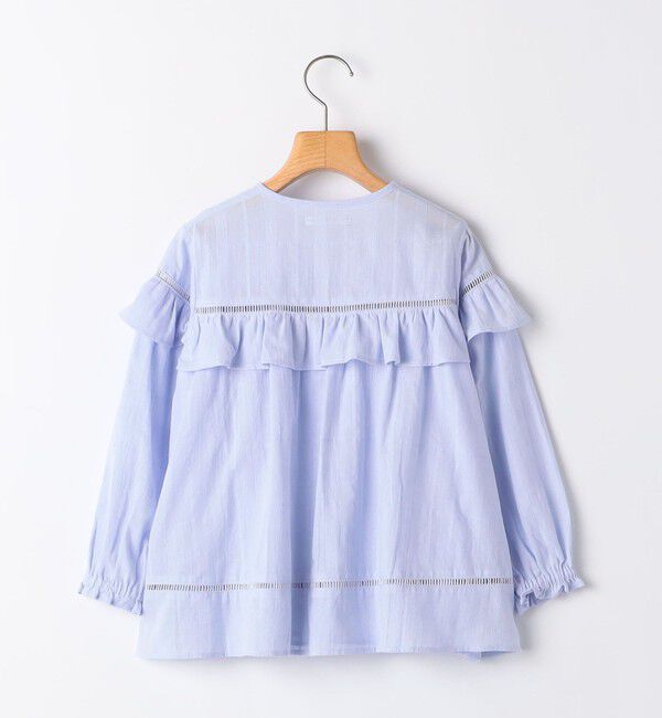 SHIPS KIDS「SHIPS KIDS:140～150cm / スナップ ボタン フリル ブラウス」|シャツ・ブラウス|
