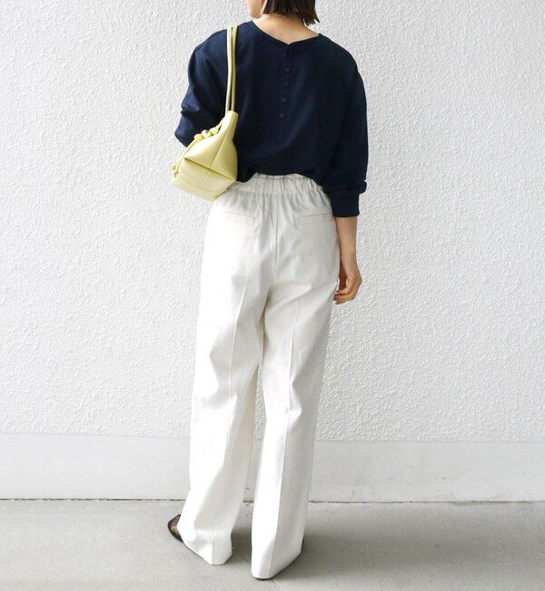 SHIPS for women「〈手洗い可能〉前後 2WAY ジョーゼット 袖リブ プルオーバー」|シャツ・ブラウス|