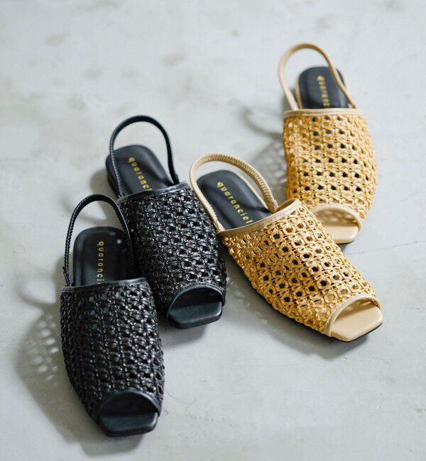 quaranciel「quaranciel: メッシュ フラット サンダル」|サンダル|